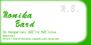 monika bard business card